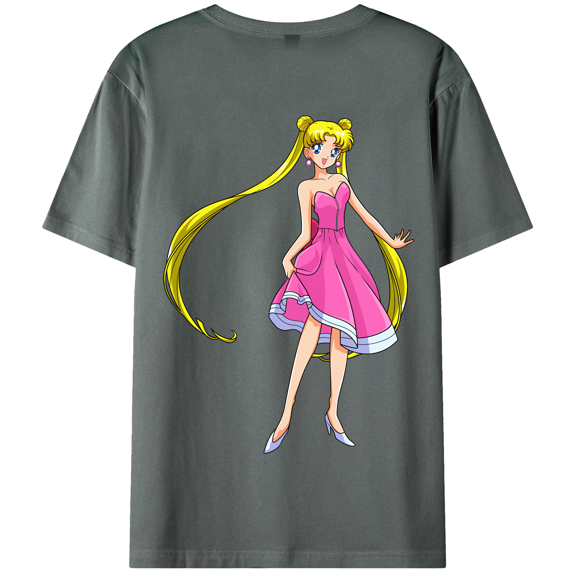 （画像用） 美少女戦士セーラームーン 愛野 美奈子 あいの みなこ Sailor Moon Aino Minako 綿100％半袖Tシャツ（背面プリント）